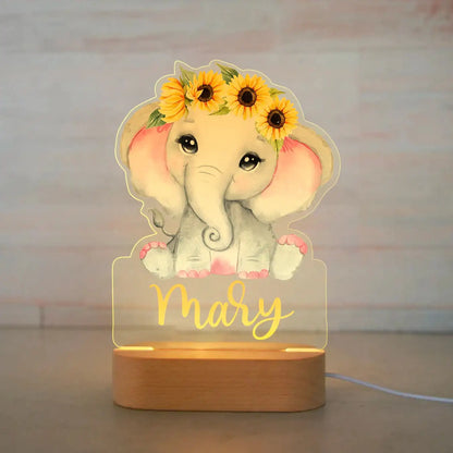Personalized Cartoon Animal Design Night Light for Kids Room childrensterritory