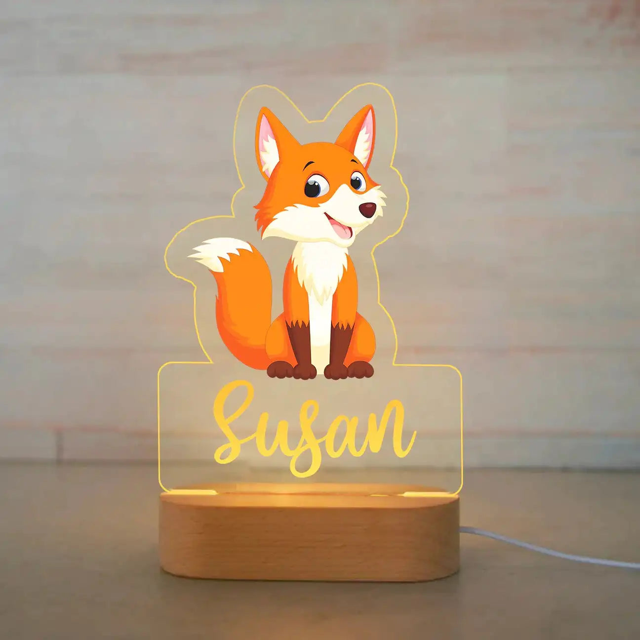 Personalized Cartoon Animal Design Night Light for Kids Room childrensterritory