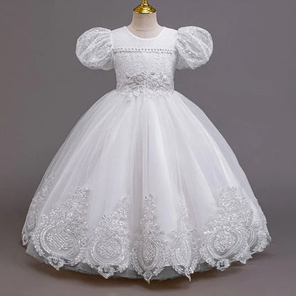 Formal Kids Girls Floral Long Party Dresses