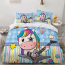 Soft & Colorful Unicorn Print Kids Bedsheet Set childrensterritory