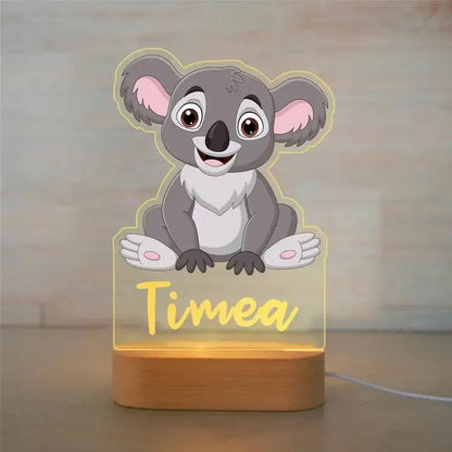 Personalized Cartoon Animal Design Night Light for Kids Room childrensterritory