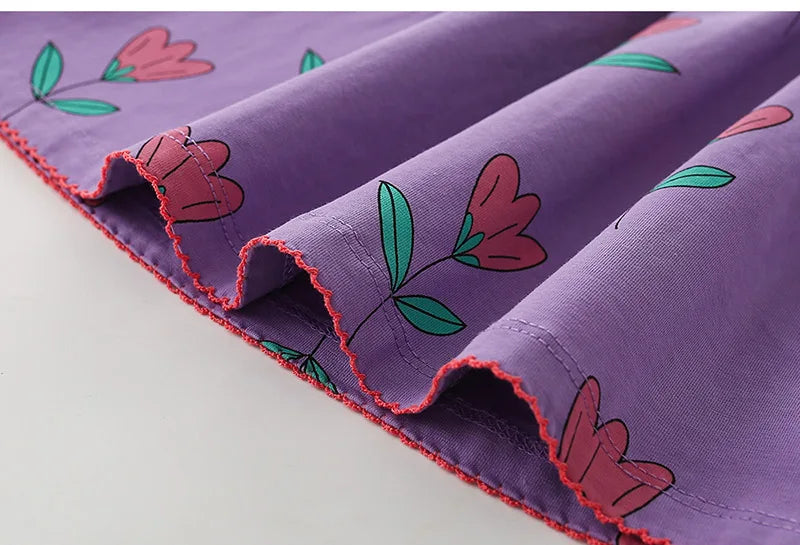 Little Girls Flower Print Summer Casual A-LINE Dresses childrensterritory