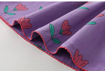 Little Girls Flower Print Summer Casual A-LINE Dresses childrensterritory