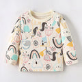 Full-Sleeve Cartoon Design Cotton T-Shirts For Girls childrensterritory