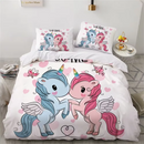 Soft & Colorful Unicorn Print Kids Bedsheet Set childrensterritory
