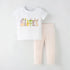 Kids Girls Letter Print Cotton T-shirt and Leggings Set for Summer childrensterritory