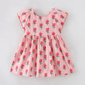 A-LINE Flower Print Little Girls Casual Summer Dress childrensterritory