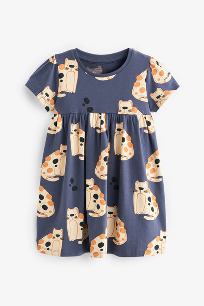 Kids Girls Floral Print Casual Cotton Dresses for Summer childrensterritory
