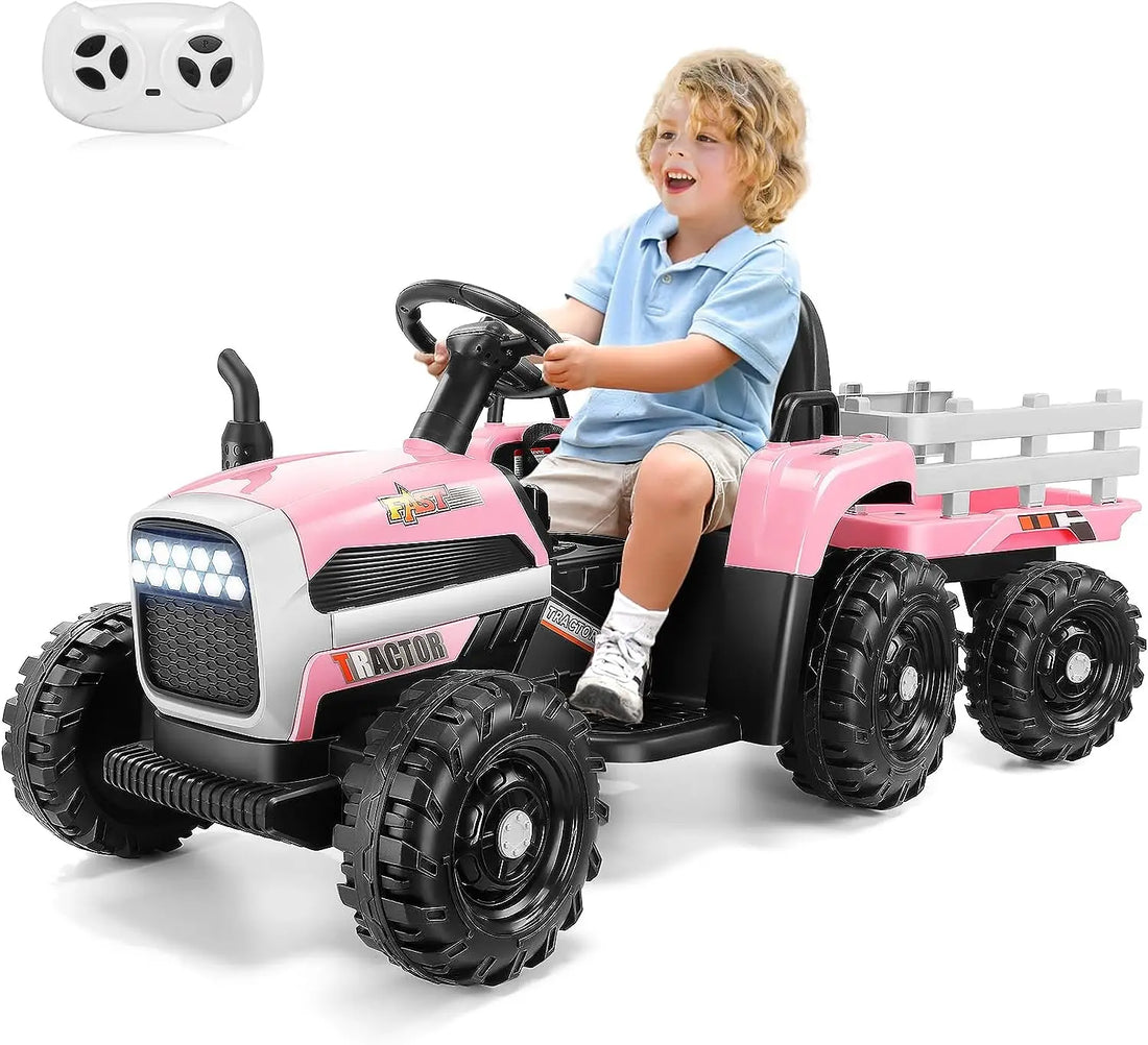 12V Electric Ride on Tractor w/ Parent Remote for Kids childrensterritory