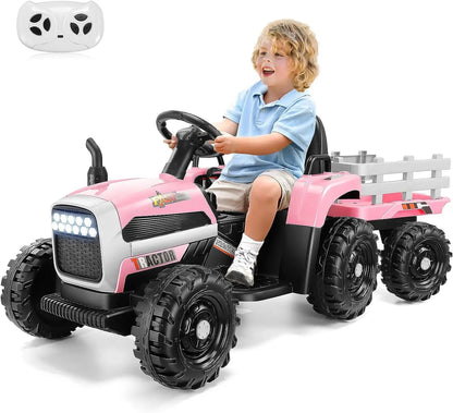 12V Electric Ride on Tractor w/ Parent Remote for Kids childrensterritory