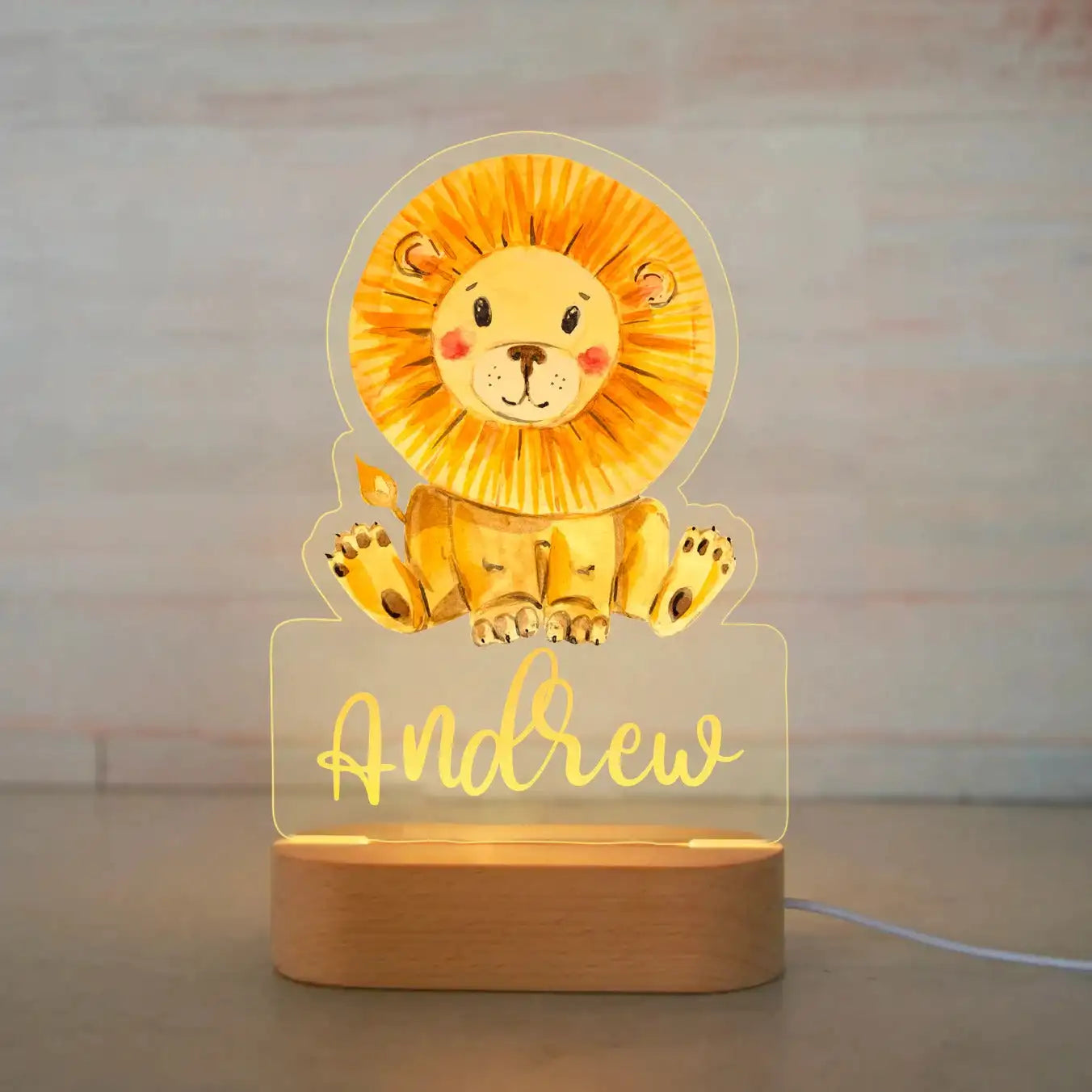 Personalized Cartoon Animal Design Night Light for Kids Room childrensterritory