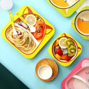 Cartoon Design Bamboo Fiber Tableware for Baby Feeding childrensterritory