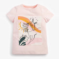 Kids Girls Stylish Cartoon Animal Prints Cotton Tops Tees for Summer childrensterritory