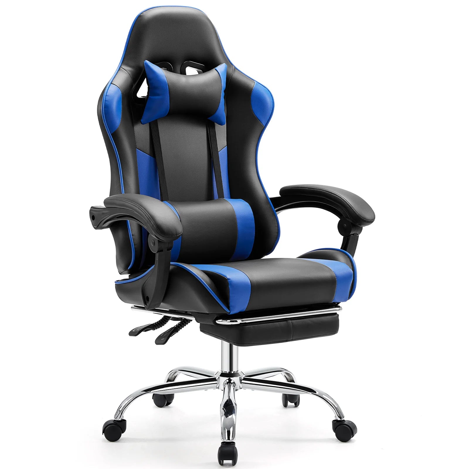 Adjustable Swivel Gaming Chair with Headrest and Spine Support childrensterritory