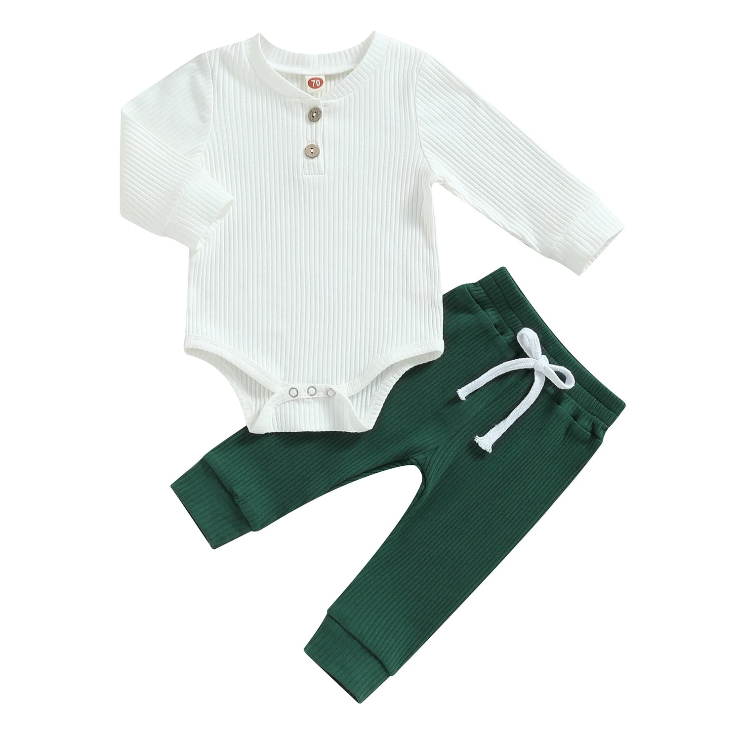 Ribbed Stripe Soft Cotton Romper Pants for Baby childrensterritory