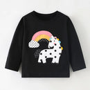 Full-Sleeve Cartoon Design Cotton T-Shirts For Girls childrensterritory