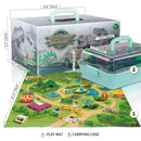 Mini Realistic Dinosaur Toys Set with Activity Mat for Kids