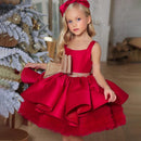 Kids Girls Sequins Bow Tutu Princess Dress for Birthday Party