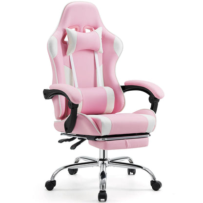 Adjustable Swivel Gaming Chair with Headrest and Spine Support childrensterritory