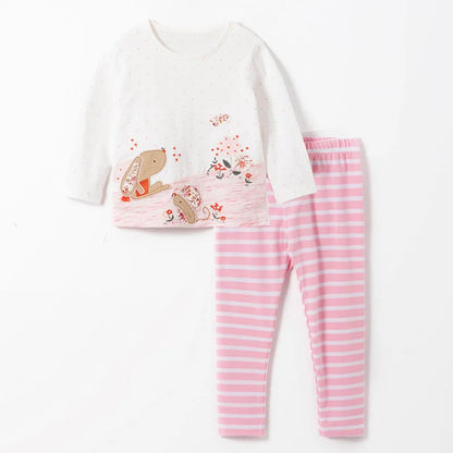 Kids Girls 2pc Cotton T-shirt and Pants Clothes Sets childrensterritory