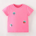 Kids Girls Stylish Cartoon Animal Prints Cotton Tops Tees for Summer childrensterritory