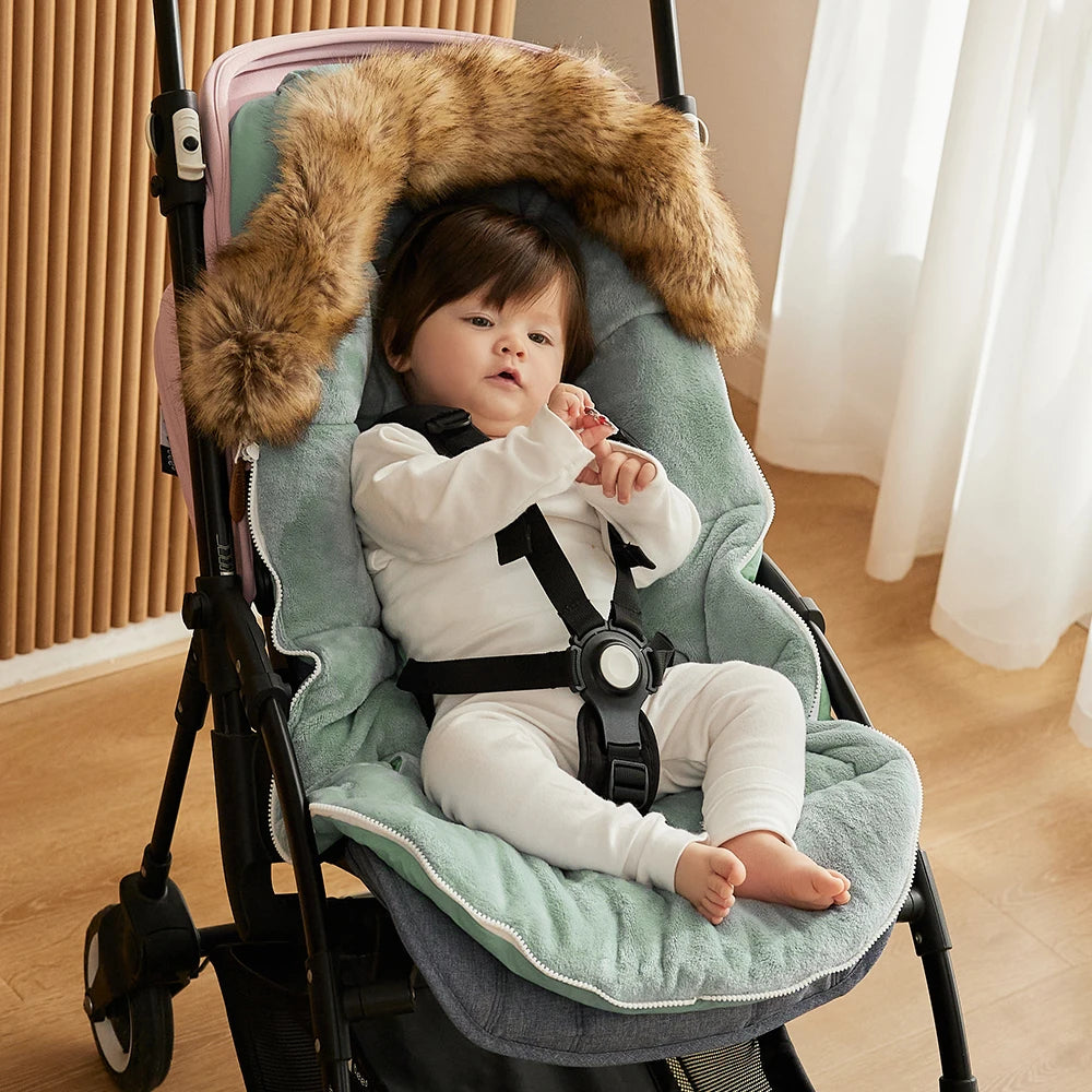 Thick Fur Collar Warm Cocoon Baby Envelope