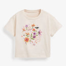 Kids Girls Stylish Cartoon Animal Prints Cotton Tops Tees for Summer childrensterritory