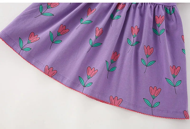 Little Girls Flower Print Summer Casual A-LINE Dresses childrensterritory