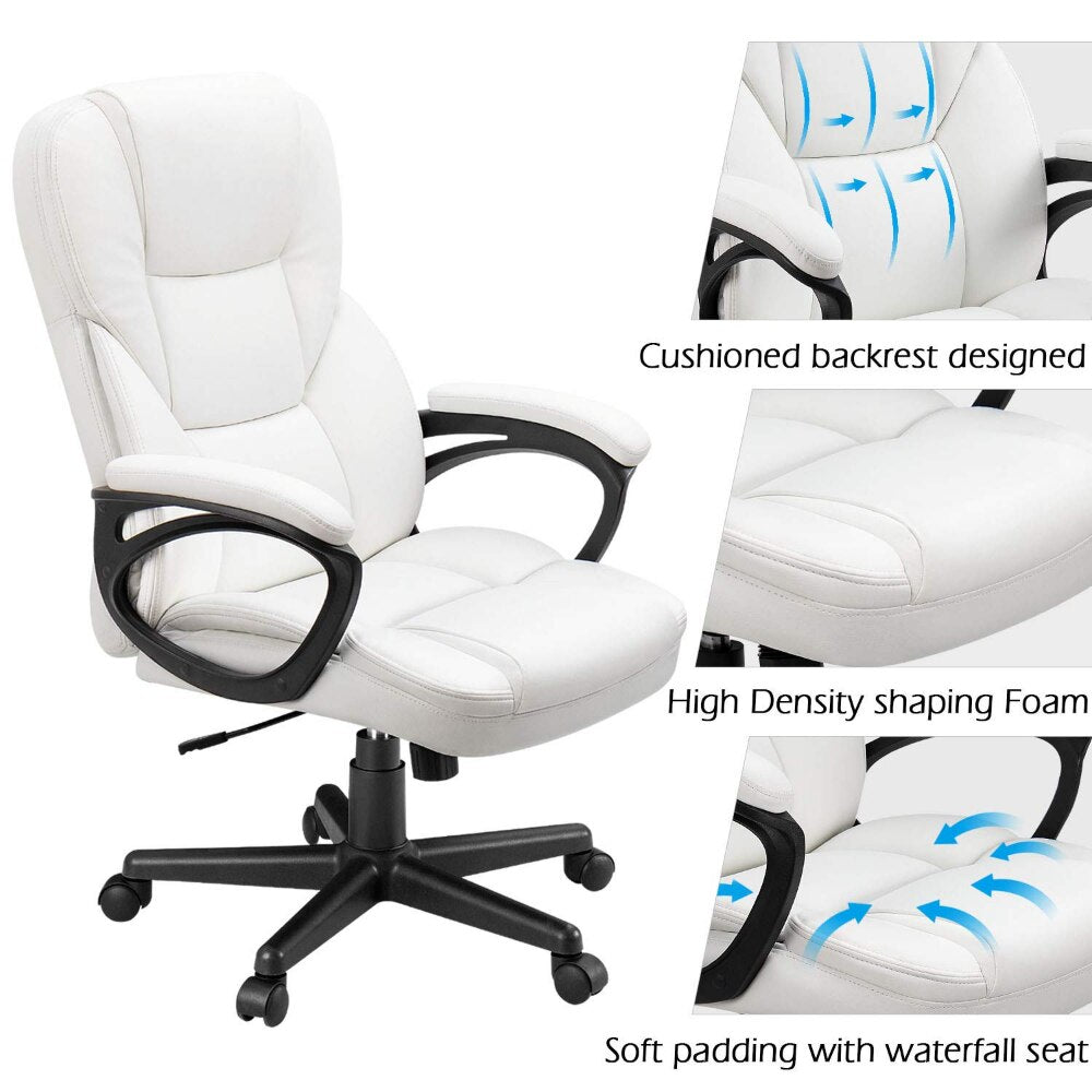 High-Back Faux Leather Office, Gaming Chair with Lumbar Support childrensterritory
