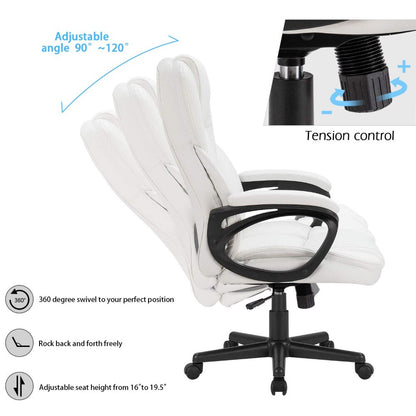 High-Back Faux Leather Office, Gaming Chair with Lumbar Support childrensterritory