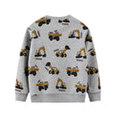 Cartoon Vehicle Design Kids Boys Cotton Sweatshirts childrensterritory
