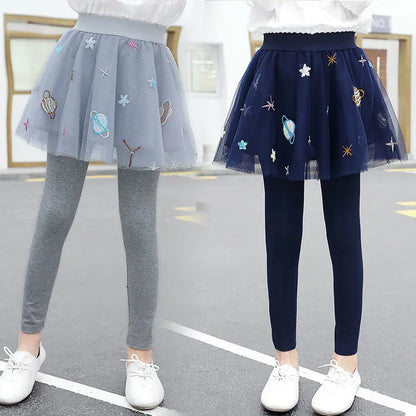 Kids Girls Casual and Comfortable TUTU Skirt Leggings childrensterritory