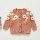 Baby Girls Long Sleeve Embroider Knit Cardigan childrensterritory