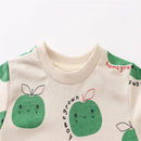 Cartoon Letter Print Kids Girls Sweatshirts childrensterritory