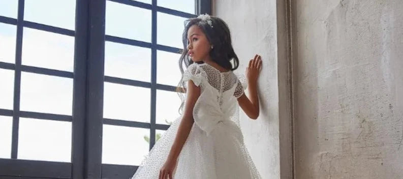 Stunning Puffy A-Line Little Girls First Communion Dress childrensterritory