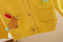 Lovely Cartoon Rabbit Embroidery Soft Cardigan for Kids childrensterritory