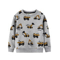 Cartoon Vehicle Design Kids Boys Cotton Sweatshirts childrensterritory