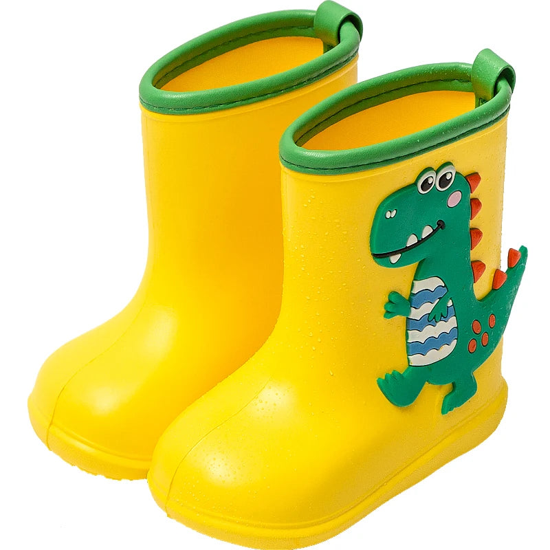 Non-slip Cartoon Dinosaur Design Children Rain Boots childrensterritory