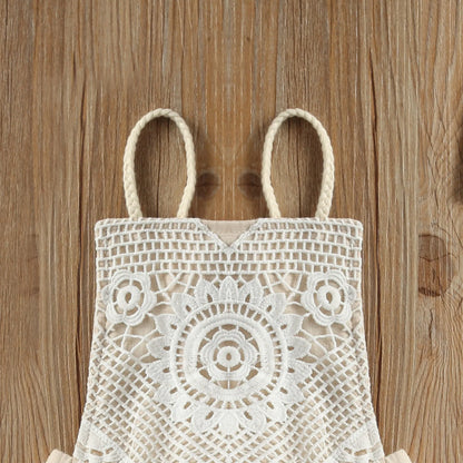 Baby Girl Sleeveless Lace Romper/Jumpsuit