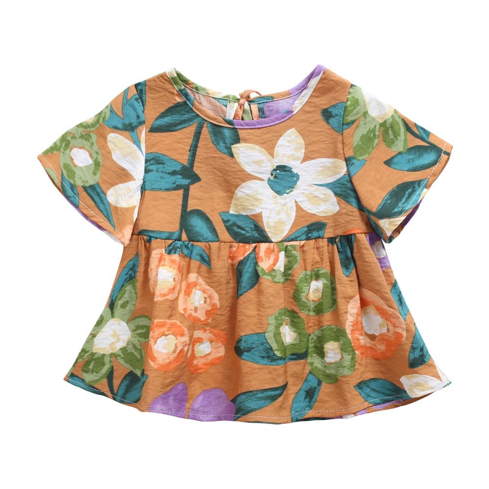 Baby Girls Floral Print Summer Princess Dresses childrensterritory