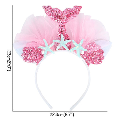 Mermaid Tail Party Headband Photo Props for Girls childrensterritory