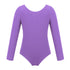 Kids Girls Long Sleeve Solid Color Ballet Leotards Bodysuit childrensterritory