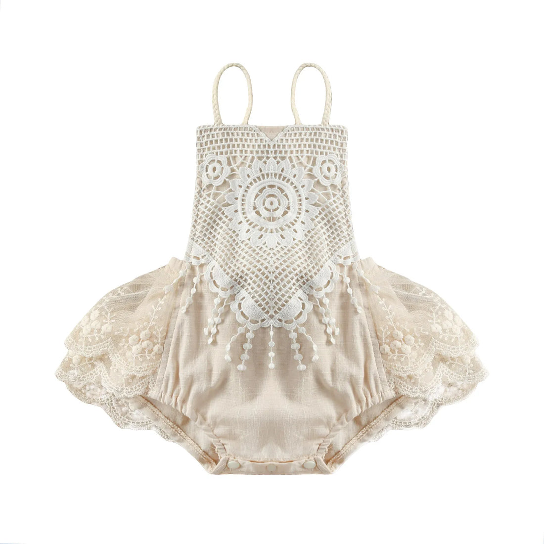 Baby Girl Sleeveless Lace Romper/Jumpsuit