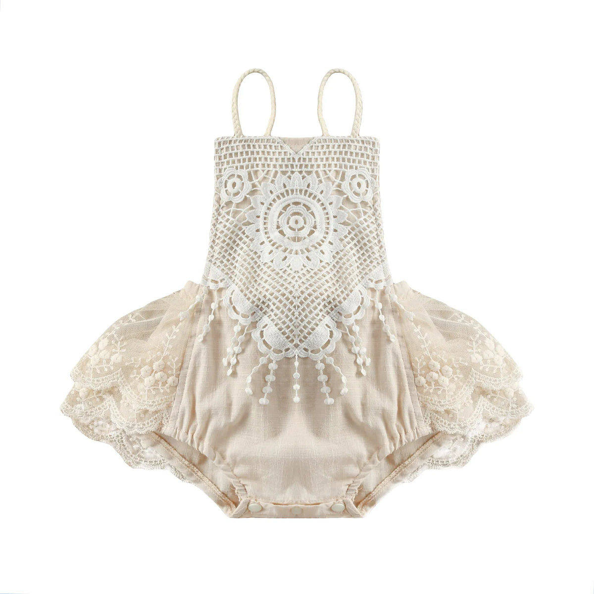 Baby Girl Sleeveless Lace Romper/Jumpsuit