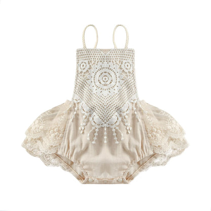 Baby Girl Sleeveless Lace Romper/Jumpsuit