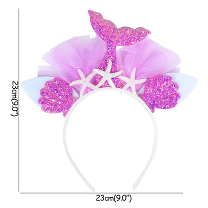 Mermaid Tail Party Headband Photo Props for Girls childrensterritory
