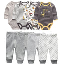4pcs Baby Cartoon Printed Bodysuits Set for Girls Boys childrensterritory