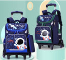 Space Theme Kids Boys School Rolling Backpacks childrensterritory