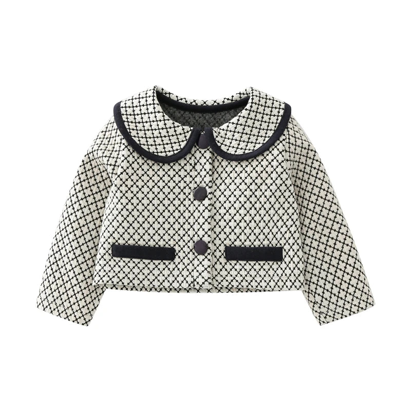 Baby Girls' Collar Design Elegant Winter Outfits