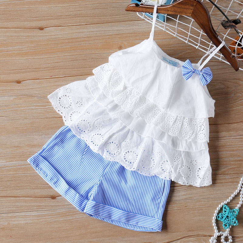 Kids Girls 2 Piece Trendy Summer Clothing Sets childrensterritory